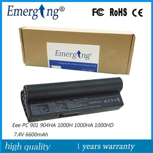 7.4V 6600MAH Laptop Battery for ASUS 870AAQ159571 AL23-901 AP23-901 Eee PC 901 901H 904HD 1000 1000H HA 1000he