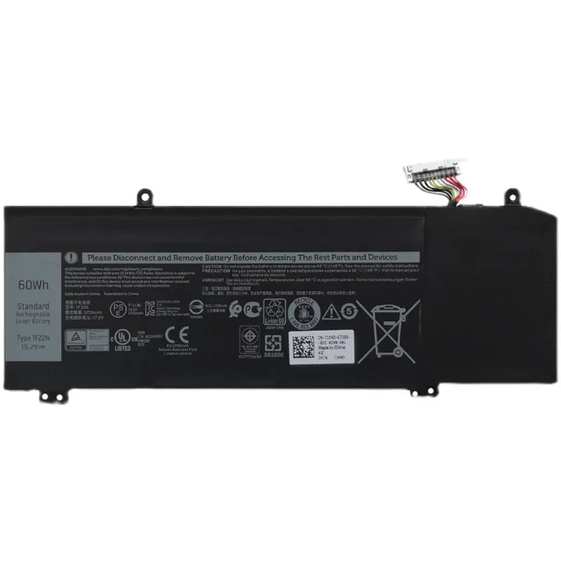 New Laptop Battery 1F22N XRGXX  for Dell 2018 M15 M17 R1 P82F G5 5590 G7 7590