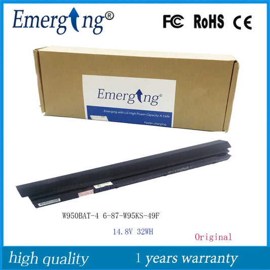 14.8V  32WH New Original Laptop Battery W950BAT-4  for Clevo 6-87-W95KS-42F 6-87-W95KS 4ICR18/65 CLEVO W950BAT-4 Series