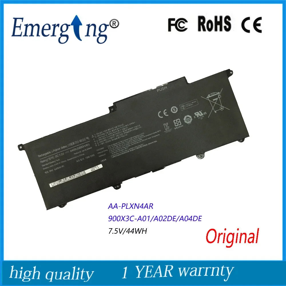 7.5V 44Wh New Laptop Battery For Samsung 900X3B NP900X3E 900X3F 900X3G AA-PLXN4AR  AA-PBXN4AR 900X3C-A01 900X3C-A0