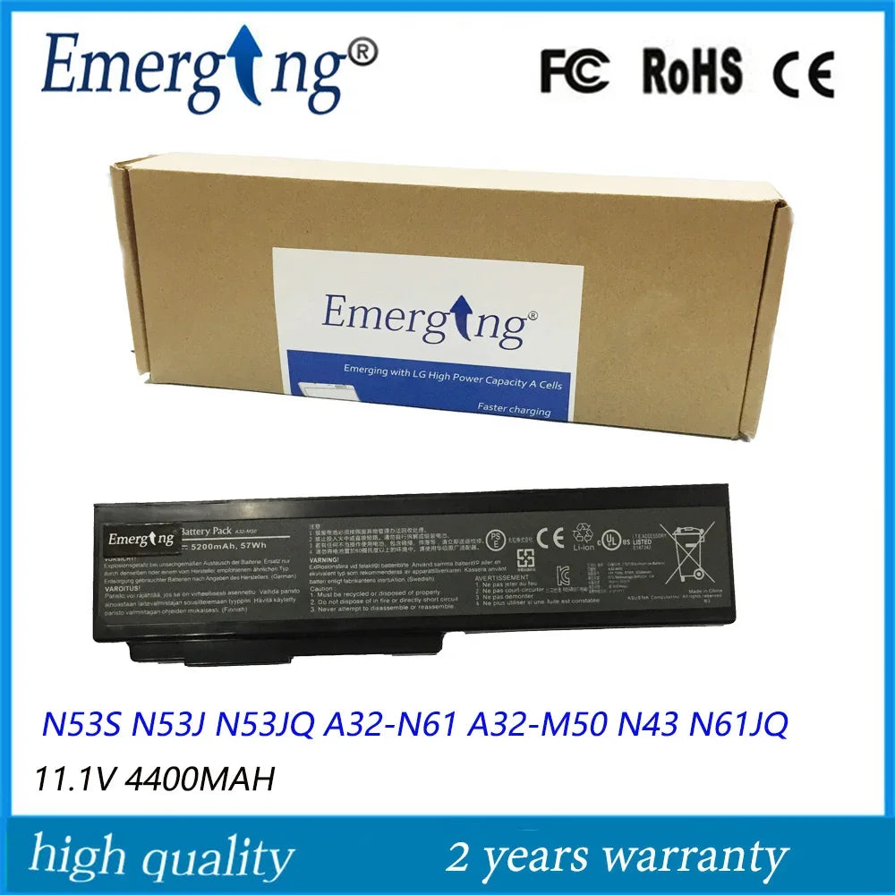 4400mah New Laptop Battery for ASUS  N53S N53J N53JQ A32-N61 A32-M50 N43 N61JQ M50