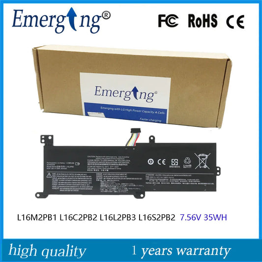 7.56V 35WH Battery L16L2PB2 for Lenovo 320-14ABR 320-15ABR 520-15IKBR Xiaoxin 5000  Series L16L2PB3 L16M2PB2 L16L2PB1 L17M2PB7