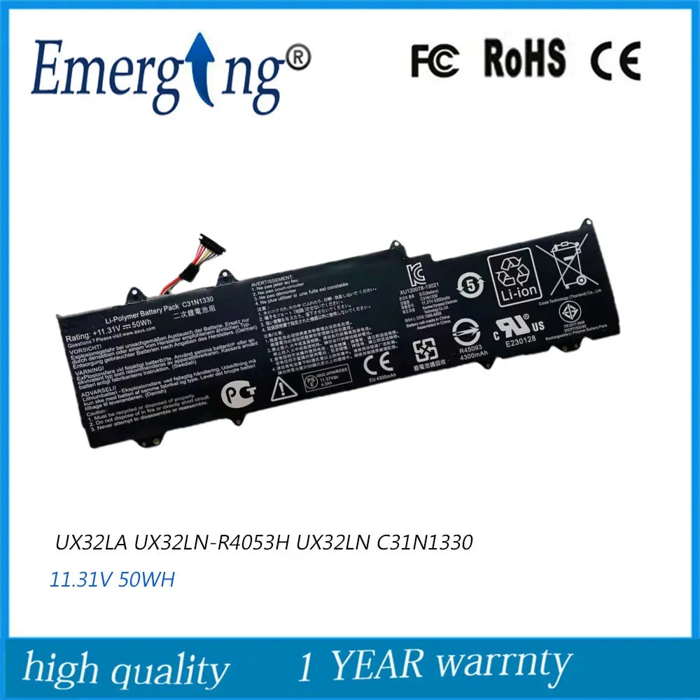 11.31V 50WH Laptop Battery C31N1330 for ASUS ZENBOOK UX32LA UX32LN-R4053H UX32LN C31N1330