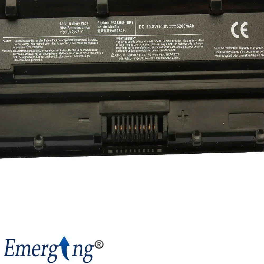 New Laptop Battery For Toshiba Satellite T210D PA3820U-1BRS PA3821U NB500 NB505 NB525 PABAS231 DynaBook MX/34MBL