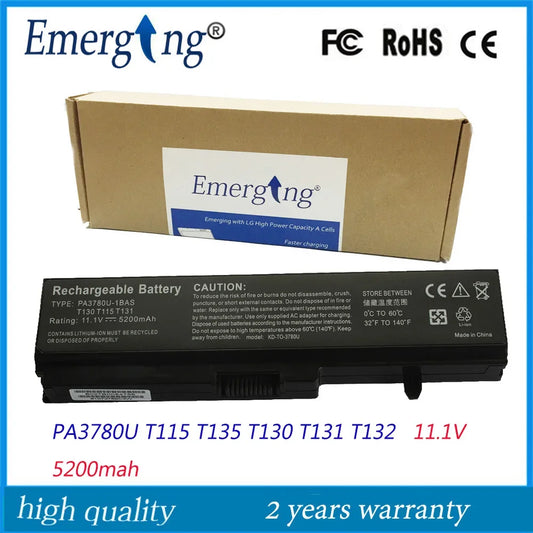 New Laptop Battery For Toshiba Portege T110 PA3780U M355 M600 L556 T115 T135 T130 T131 T132