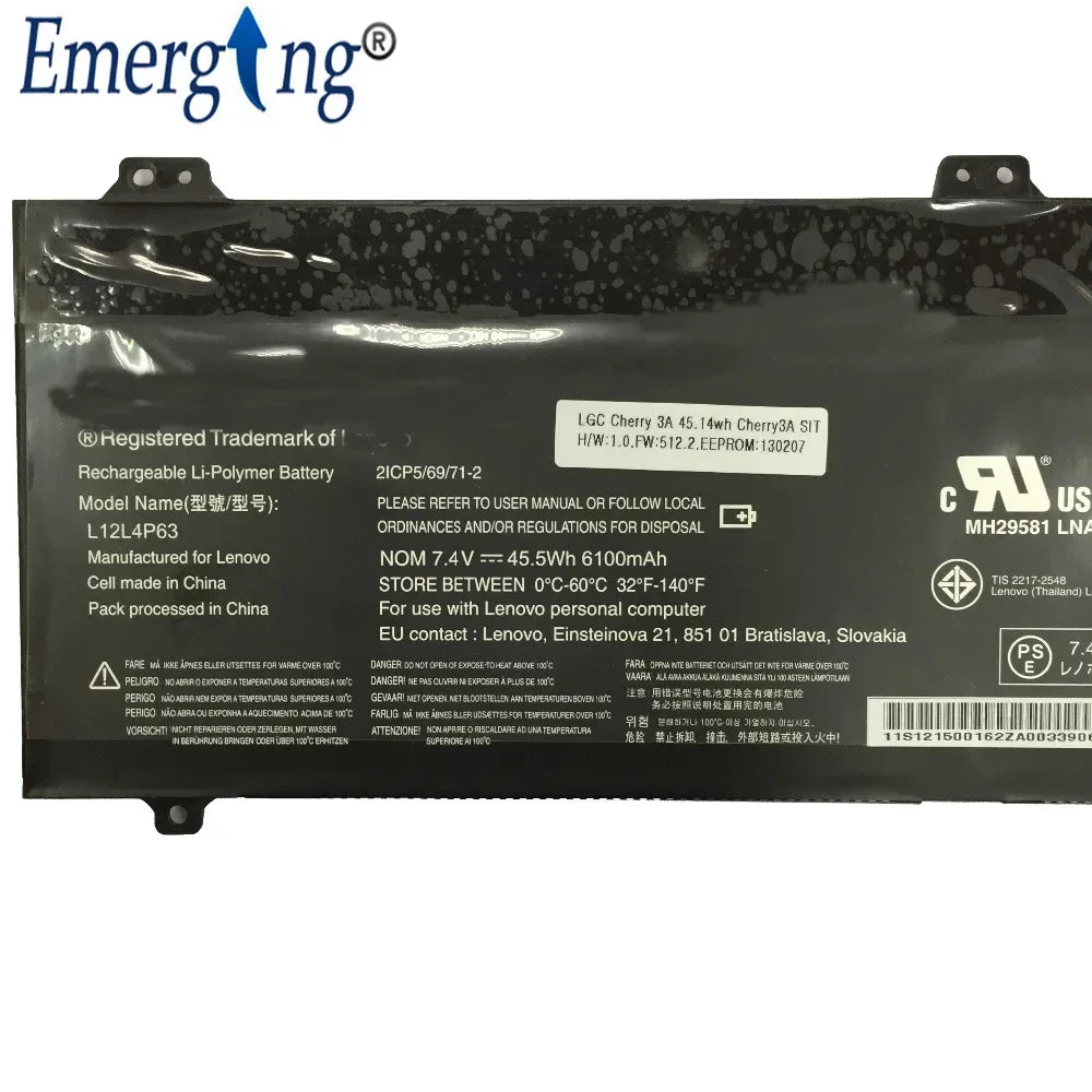 7.5V 45.5WH Original  New  Laptop Battery for  Lenovo Ideapad  U330 U330P U330T Series L12M4P61 L12L4P63 21CP5/69/71-3