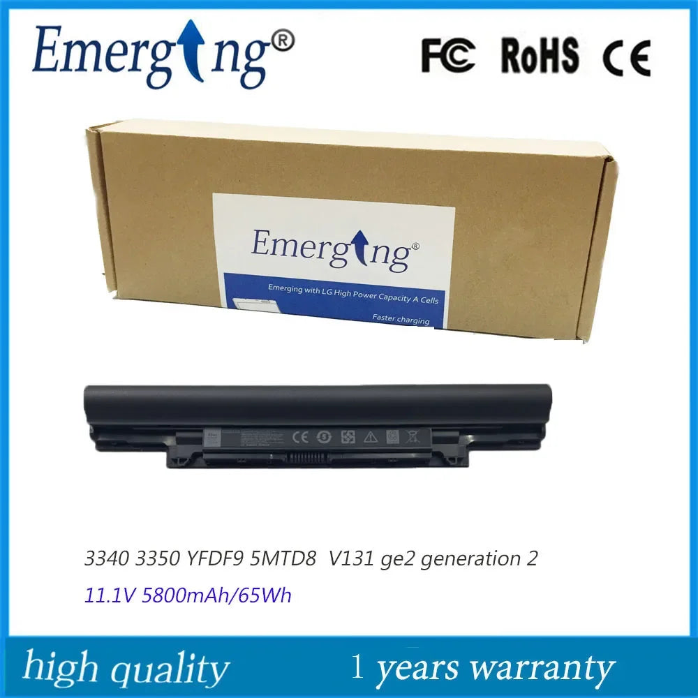 11.1V 65Wh YFDF9 Original Laptop Battery for Dell Latitude E3340 3340 3350 V131 Generation 2  ge2 5MTD8 7WV3V H4PJP