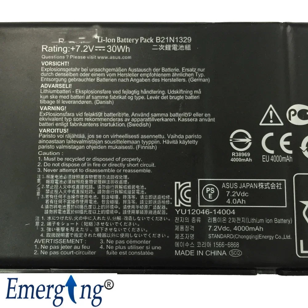 7.2V 30Wh Laptop Battery B21N1329 for ASUS X553MA X453 X453MA Ultrabook Series X553MA-DB01 X453MA-0051AN2830