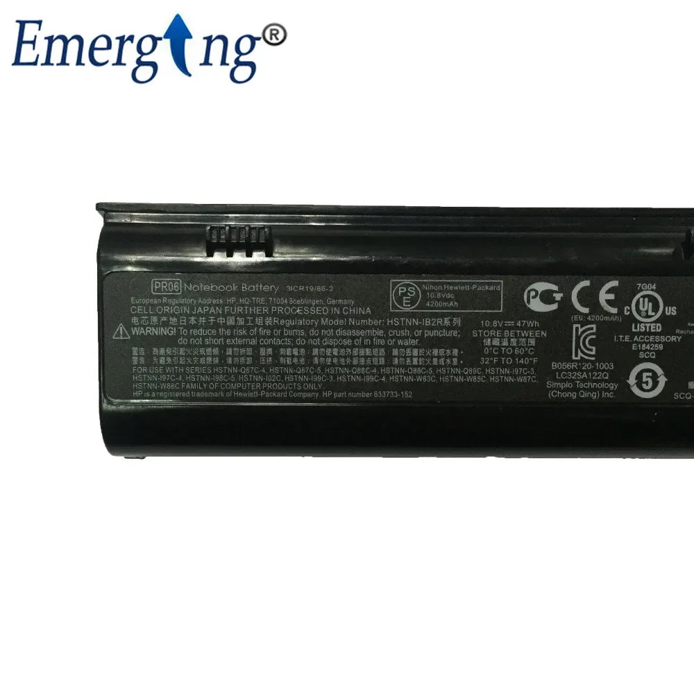 10.8V 47Wh New Original Laptop Battery for HP 4330S 4331S 4431S 4730S 4436S PR06 4540S 4545S 4530S 633805-001 PR06 HSTNN-LB2R