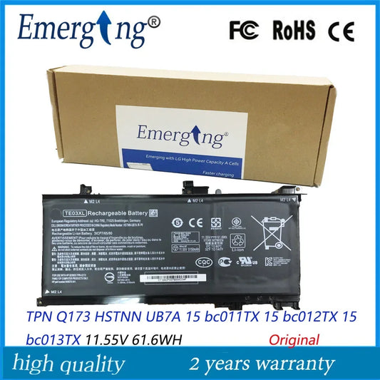 11.55V 61.6Wh New Original TE03XL Laptop Battery for HP 849910 850 TPN Q173 Pavilion 15 UHD  TPN Q173 HSTNN UB7A 15 bc011TX 15