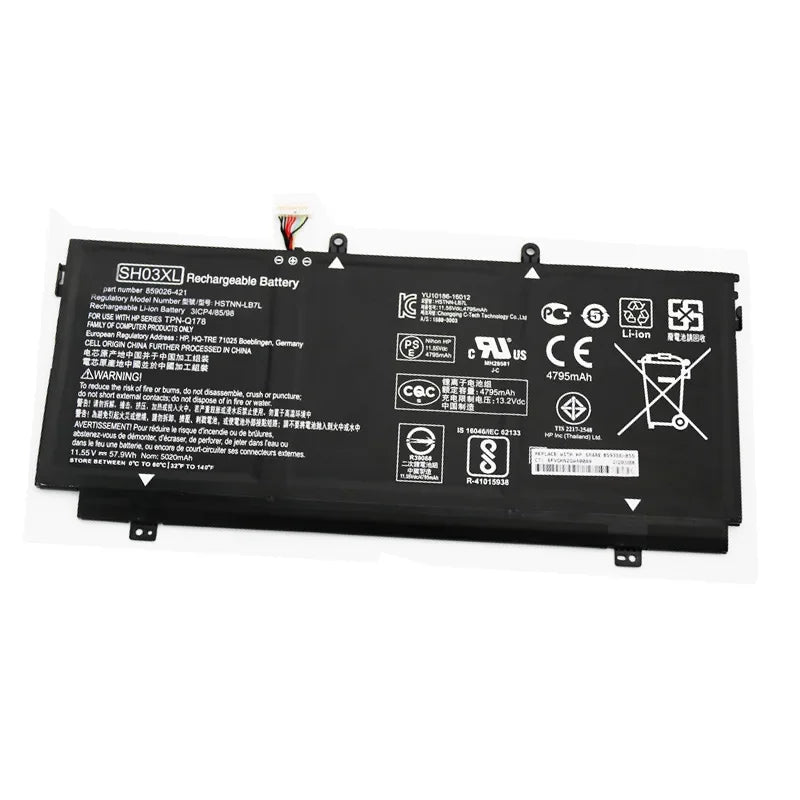 11.55V 57.9WH CN03XL SH03XL Battery For HP Spectre X360 13-AC033DX 13-AB002 13-AC014TU 13-w023dx HSTNN-LB7L TPN-Q178 901345-855