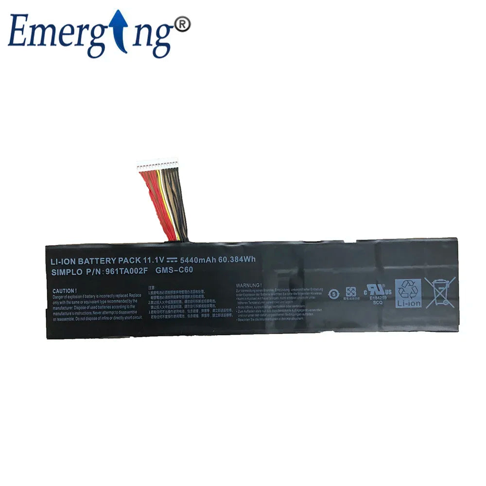 11.1V 60.384WH New Laptop Battery GMS-C60 For Razer Blade R2 Pro 17.3 Inch RZ09-0071 RZ09-0083 Series 961TA002F