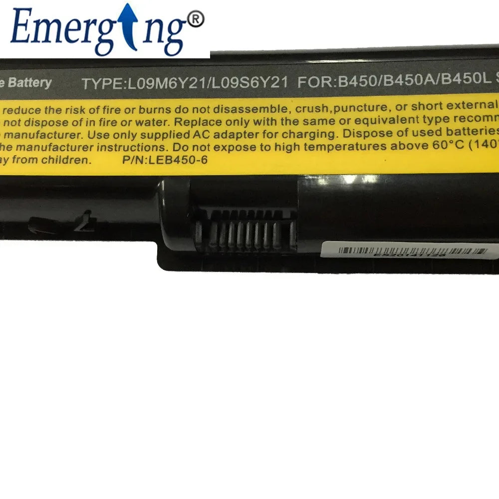 6Cells 11.1v Japanese Cell New Laptop Battery for lenovo  L09M6Y21 L09S6Y21 B450 B450A B450L