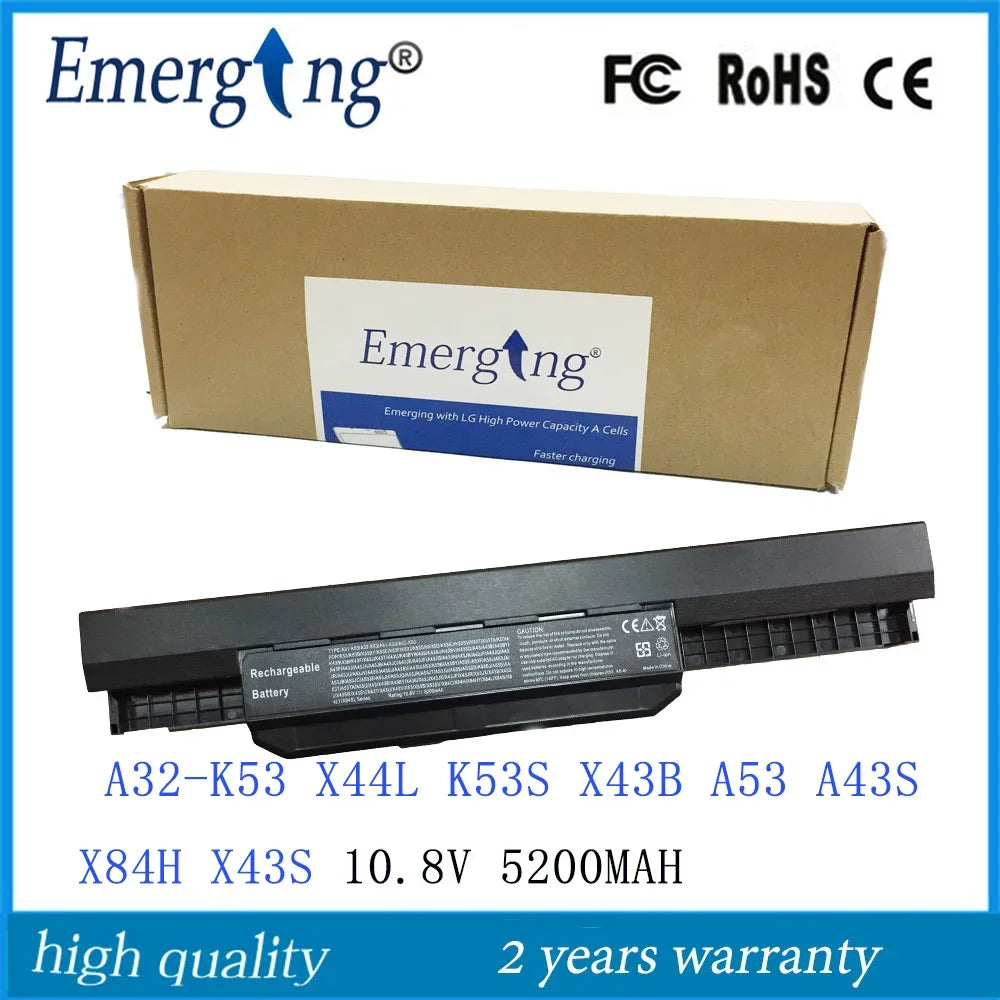 10.8v 5200mah New Laptop Battery for ASUS A32-K53 K43 K43E K43J K43S K43SV K53 K53E K53F K53J K53S K53SV A43 A53