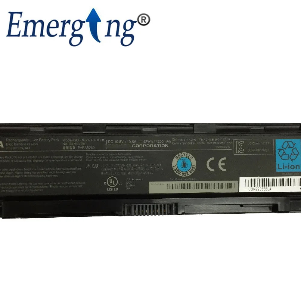 10.8V 48Wh New Laptop Battery for Toshiba Satellite C855D C55 C50 PA5024U L800 L830 PA5024-1BRS PABAS260