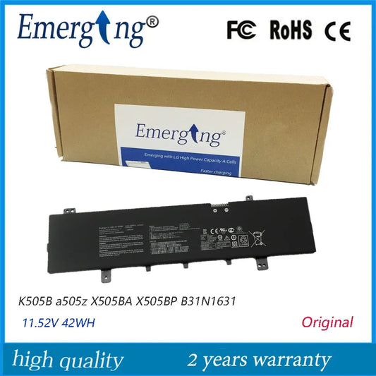 11.52V 42WH  Laptop Battery B31N1631 For ASUS A505BA A505BP A505ZA F505BA F505BP F505ZA K505ZA R504BA X505ZA RX53BP