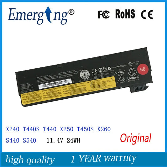 11.4V 24Wh 3cells New  Original Laptop Battery for lenovo ThinkPad T440 T440S X240 X240S S440 S540 X250 45N1132 45N1124 45N1130