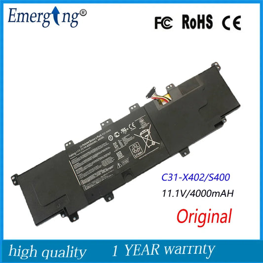 11.1V 44WH New Original Laptop Battery for ASUS VivoBook  S300 S400 S400C S400CA S400E C31-X402