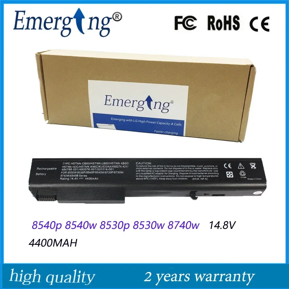 8Cells 14.8V New  Laptop Battery for HP EliteBook 8540p 8540w 8530p 8530w 8740w  6545B