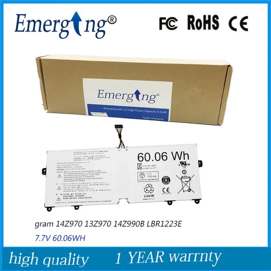 7.7V 60.06Wh 7800mAh New  LBR1223E Battery for  LG Gram 13Z970 14Z970 15Z970 15Z975 13Z970.G.AA53C 13Z975 14Z980 15Z98