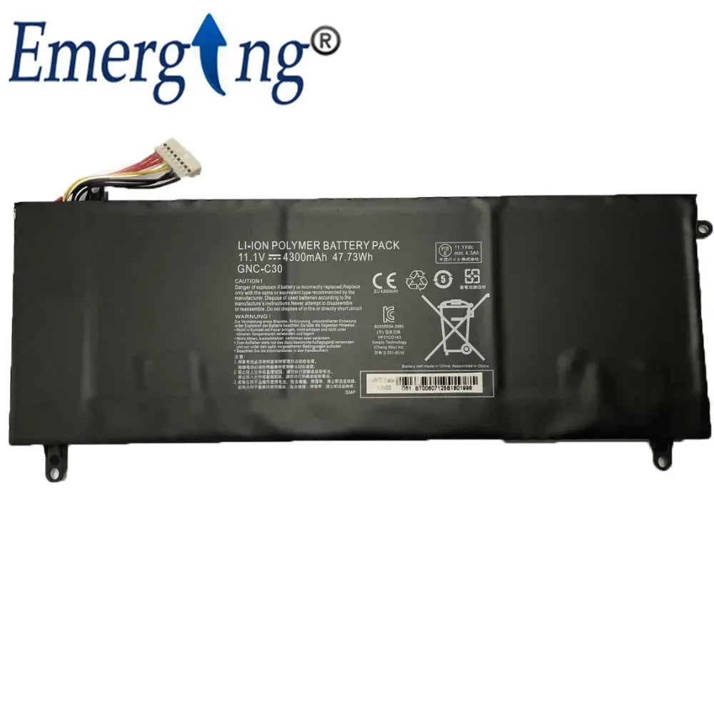 11.1V 47.73WH New Laptop Battery For GIGABYTE GNC-C30 U2442 U24F P34G V2