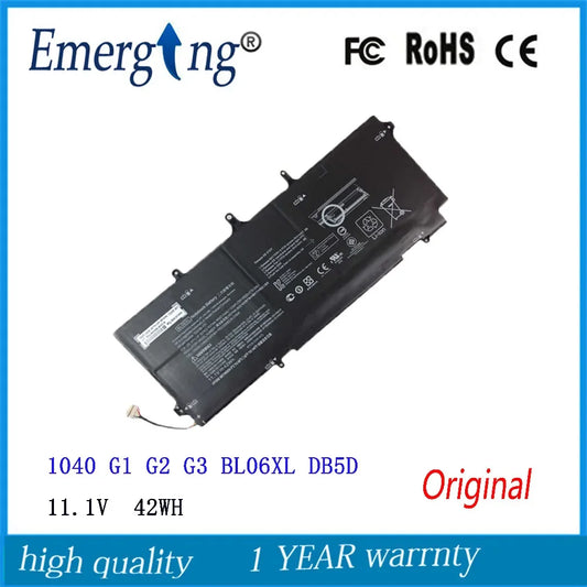 11.1v 42Wh New Original  Laptop Battery for HP Elitebook Folio 1040 G1 G2 G3 BL06XL DB5D 722236-2C1 171 HSTNN-DB5D W02C