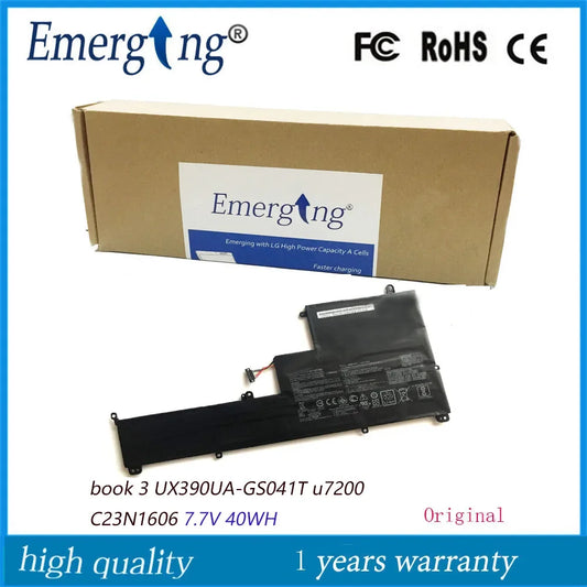 7.7V 40WH  New Laptop Battery C23N1606 For ASUS Zenbook 3 UX390UA-GS041T u7200