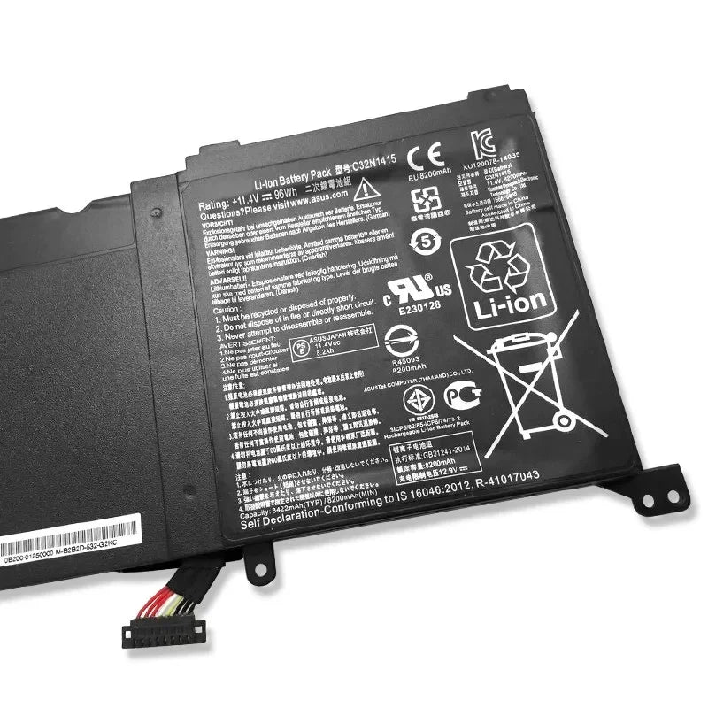 11.4V 96Wh Laptop Battery C32N1415 For ASUS ZenBook Pro UX501 G501VW G501JW UX501VW UX501JW N501VW UX501LW