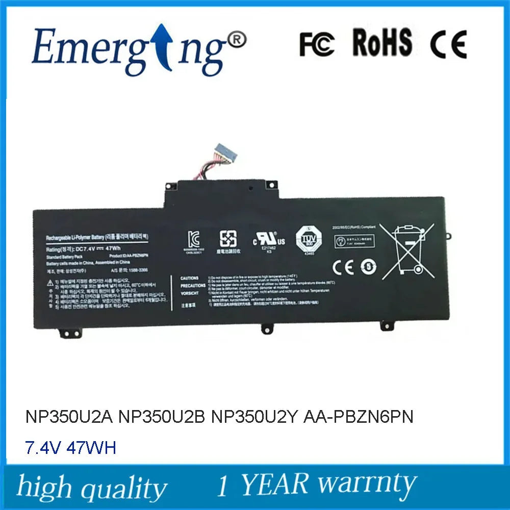 7.4V 47Wh AA-PBZN6PN Laptop Battery For Samsung NP350U2A NP350U2B AA-PBZN6PN-05 350U2A-A01 PBZN6PN