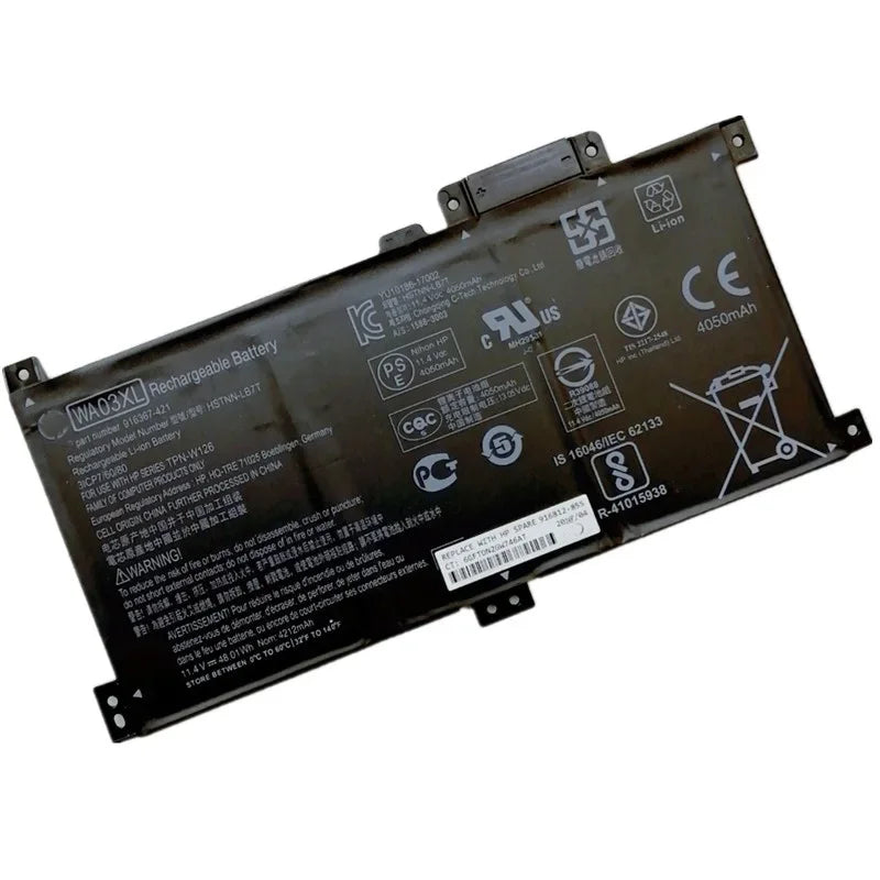 11.4V 48WH New Original Laptop Battery WA03XL for HP Pavilion x360 15-br077nr TPN-W126 14-BA 15-BK 15-BR 15-BR001TX UB7H  LB7T