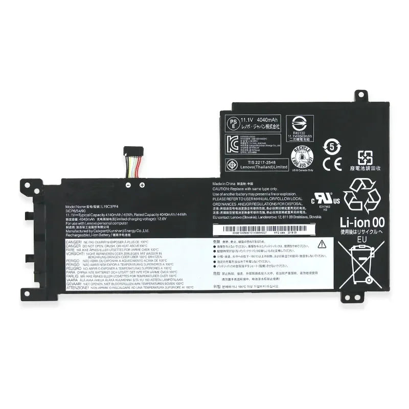 11.52V 57Wh Battery L19C3PF5 For Lenovo IdeaPad 5-15ALC05 15ARE05 15IIL05 15ITL05 L19C4PF1 L19L3PF2 L19M3PF6 L19D3PF3