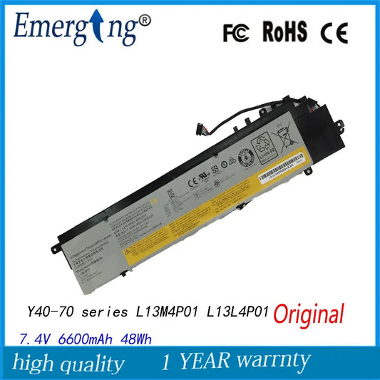 7.4V 48WH New  Original  Laptop Battery for Lenovo Erazer  Y40-70 series L13M4P01 L13L4P01