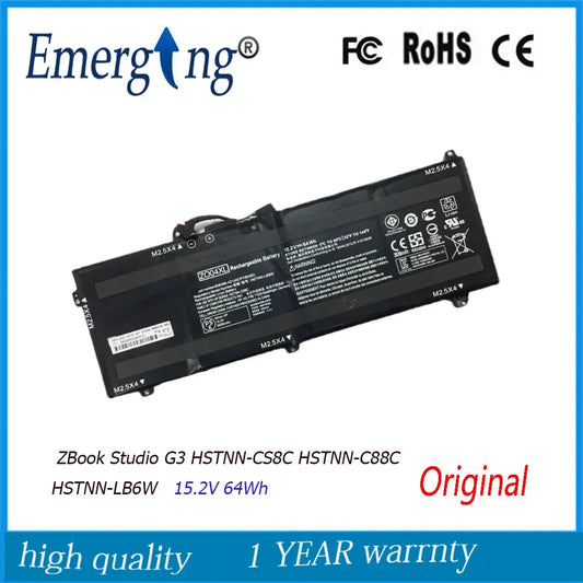 15.2V 64Wh New Original Laptop Battery ZO04XL for HP ZBook Studio G3 808396-421 808450-001 HSTNN-CS8C HSTNN-C88C HSTNN-LB6W