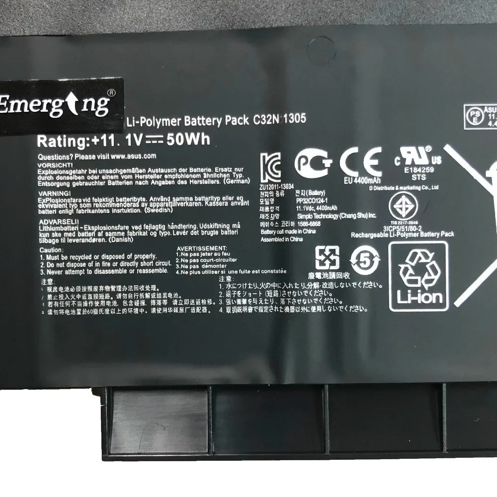 11.1V 50Wh  New Laptop Battery C32N1305 for ASUS Zenbook UX301L UX301LA UX301LA C4003H UX301LA UX301LA4500