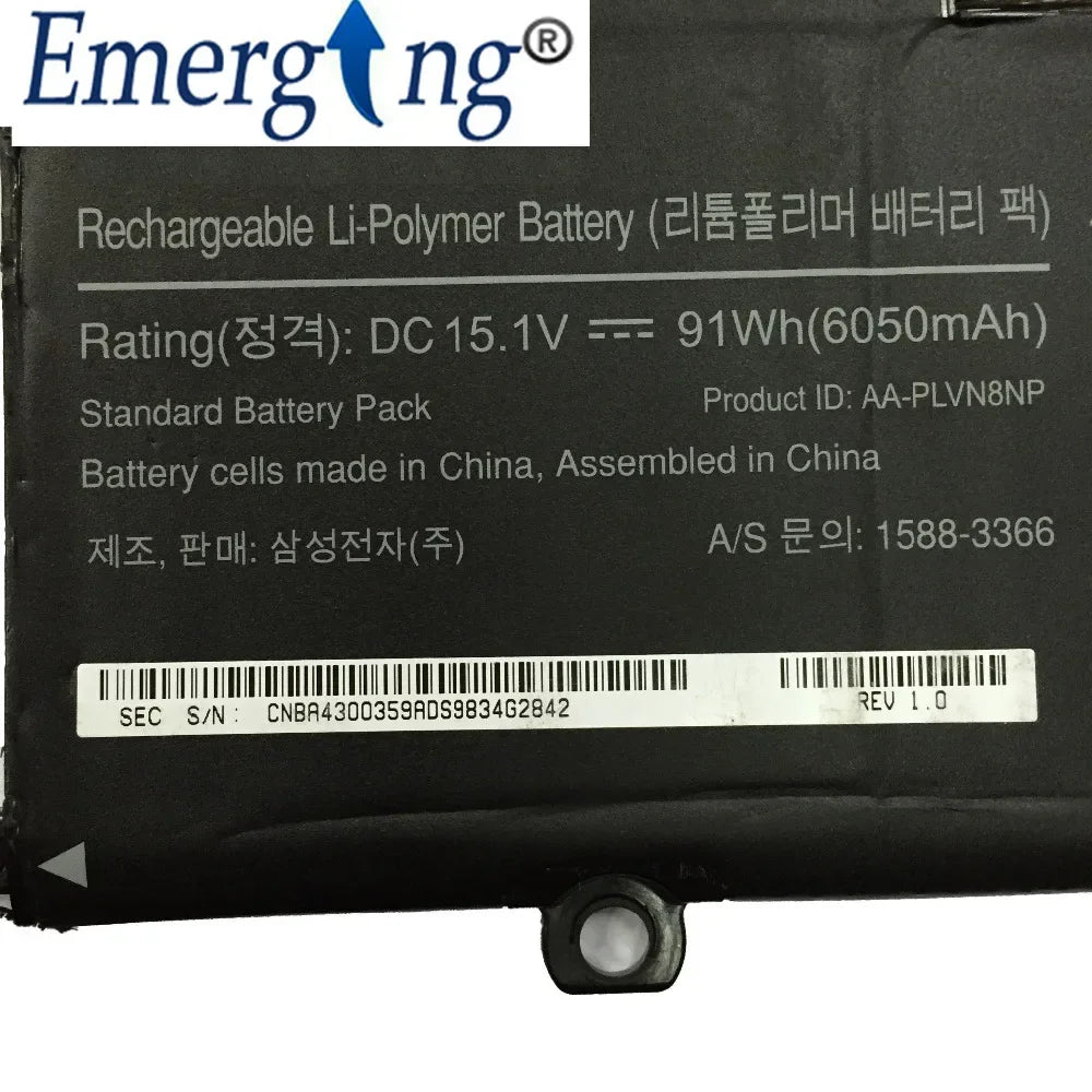 15.1V 91Wh New Original Laptop Battery for Samsung AA-PLVN8NP ATIV Book 8 880Z5E NP880Z5E NP880Z5E-X01UB