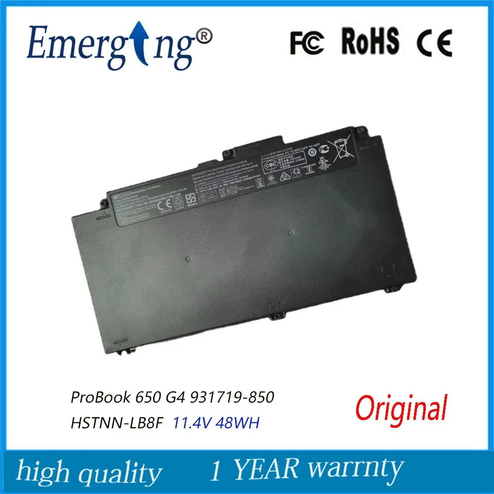 11.4V 48Wh New Original CD03XL Laptop Battery for HP HSTNN-IB813 ProBook640 645 650 G4