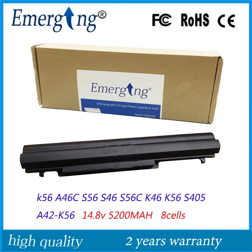 8cells 14.8V New Laptop Battery for ASUS K46 E46C K56 K56V K56CA K56CM S56 A31-K56 A32-K56 A42-K56