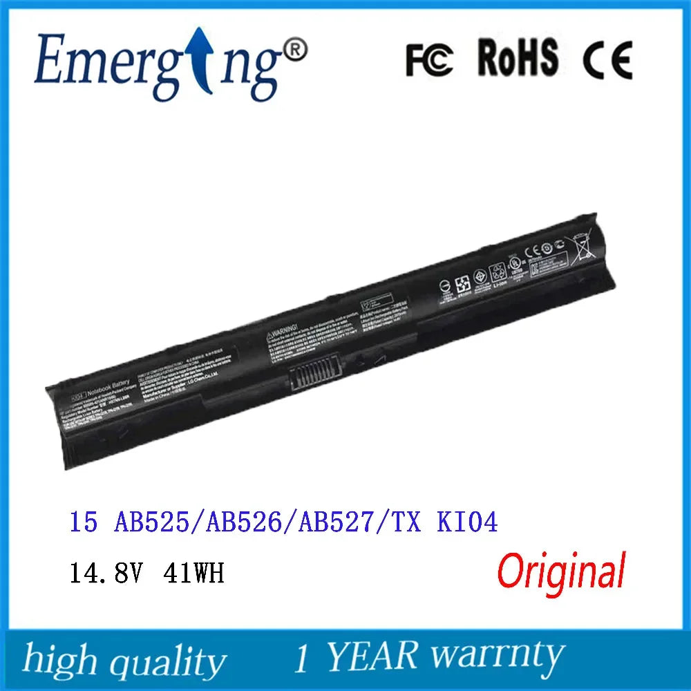 14.8V 41Wh New  Original  Laptop Battery for HP Pavilion 15 Gaming NB 14 15 KI04 TPN-Q158 Q159 Q160 Q161 Q162   WASD