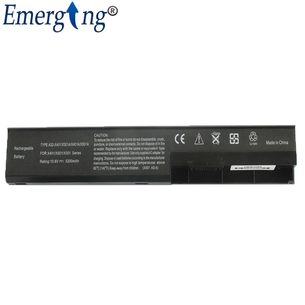 New Laptop Battery for ASUS  X301 X401 X501 X301A X401A X501A A31-X401 F301 F301A F301A1 F401 F501  A32