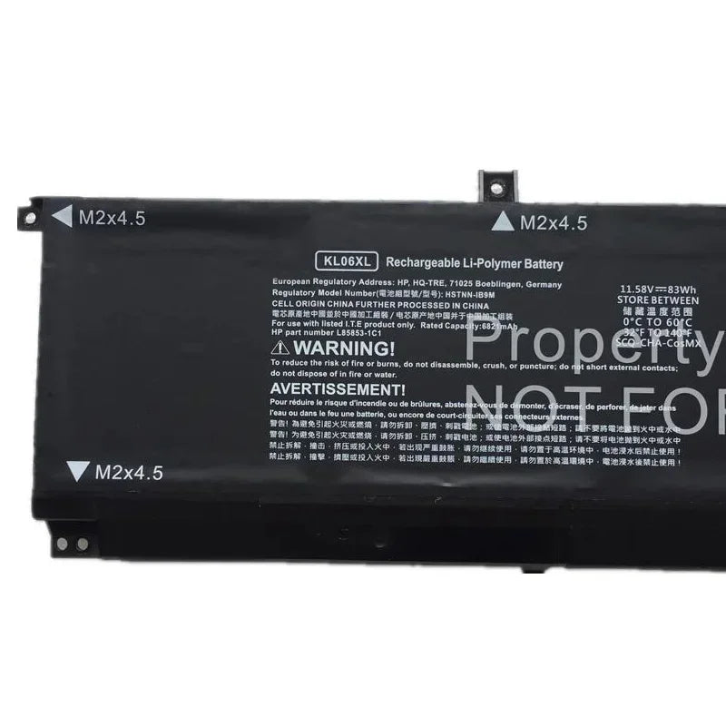 11.58V 83.14Wh KL06XL Laptop Battery for HP Envy 15-EP  HSTNN-IB9M L85885-005 L85853-1C1