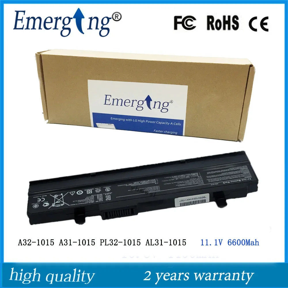 9cells 11.1V New Laptop Battery for ASUS Eee PC 1011BX 1016 1016P 1215P 1215N VX6 Black PL32-1015 A32-1015