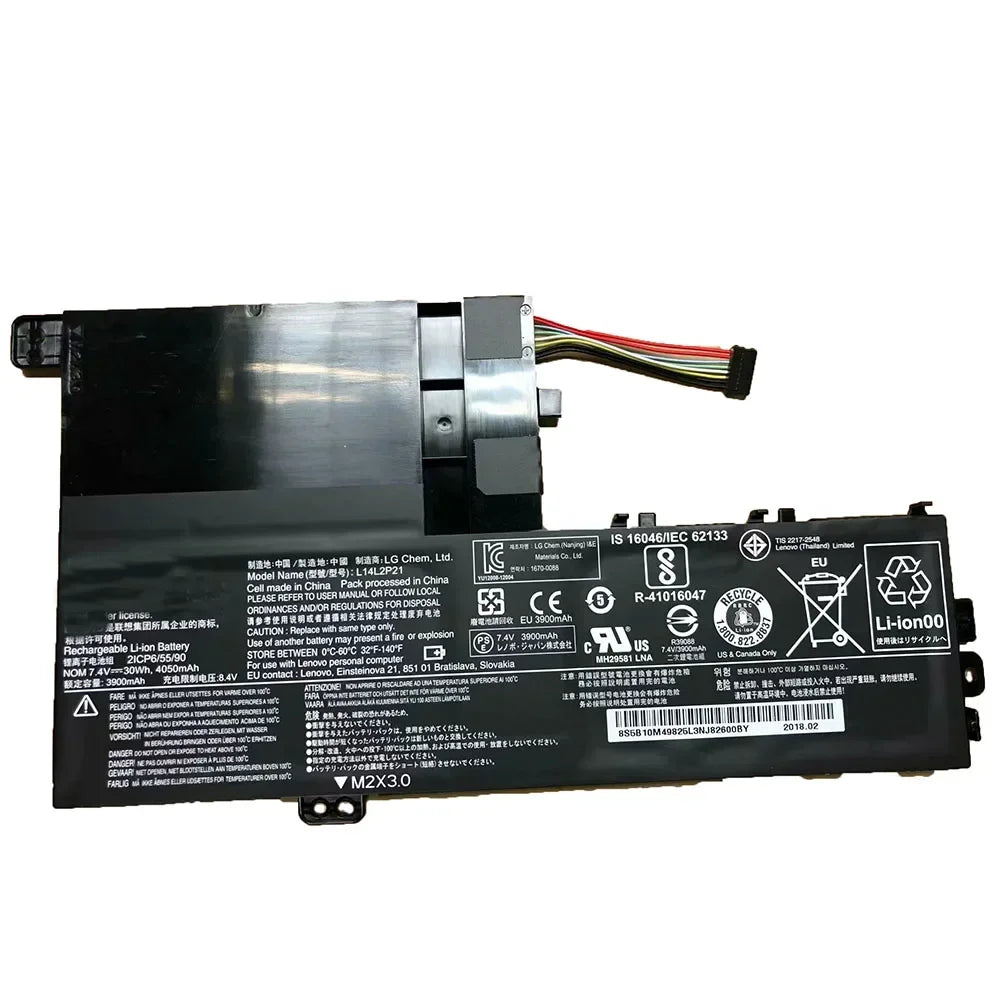 7.4V 30Wh New Laptop Battery for Lenovo IdeaPad 300S 310S 320S S41-35 75 70AM ISE ITH L14M2P21 Yoga 500 500-14IBD