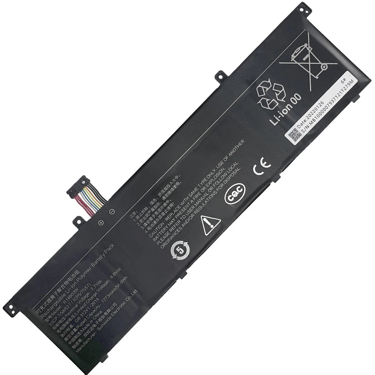 R14B03W Laptop Battery For Xiaomi Pro 15 Pro X 14 series 2(ICP 7/56/62) (ICP5/75/57 7.7V 56Wh/7273mAh