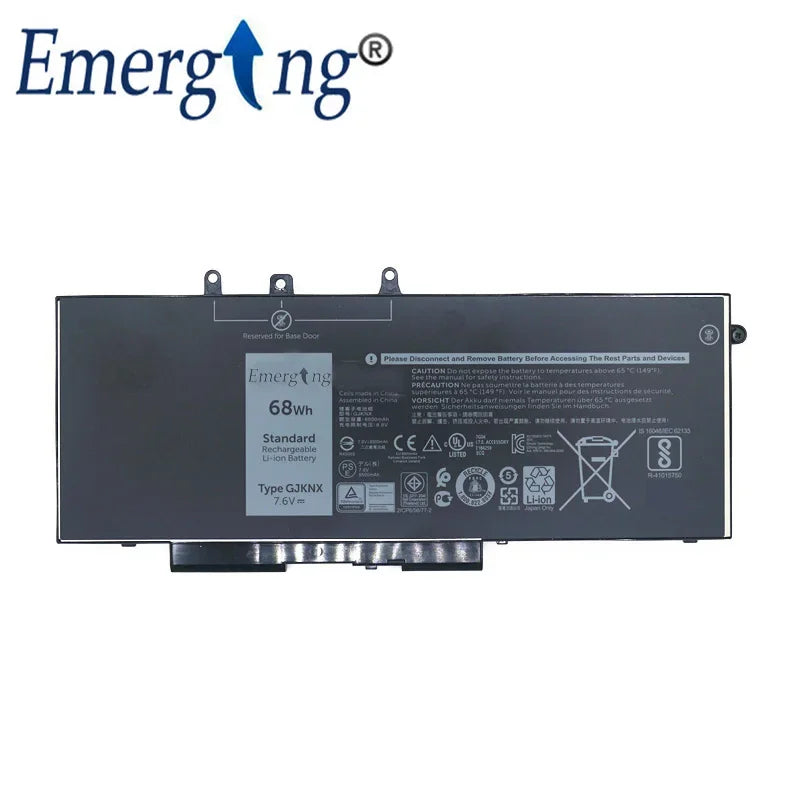 7.6V 68WH Original GJKNX Laptop Battery for Dell Latitude E5480 5580 5490 5590  Precision M3520 M3530 GD1JP