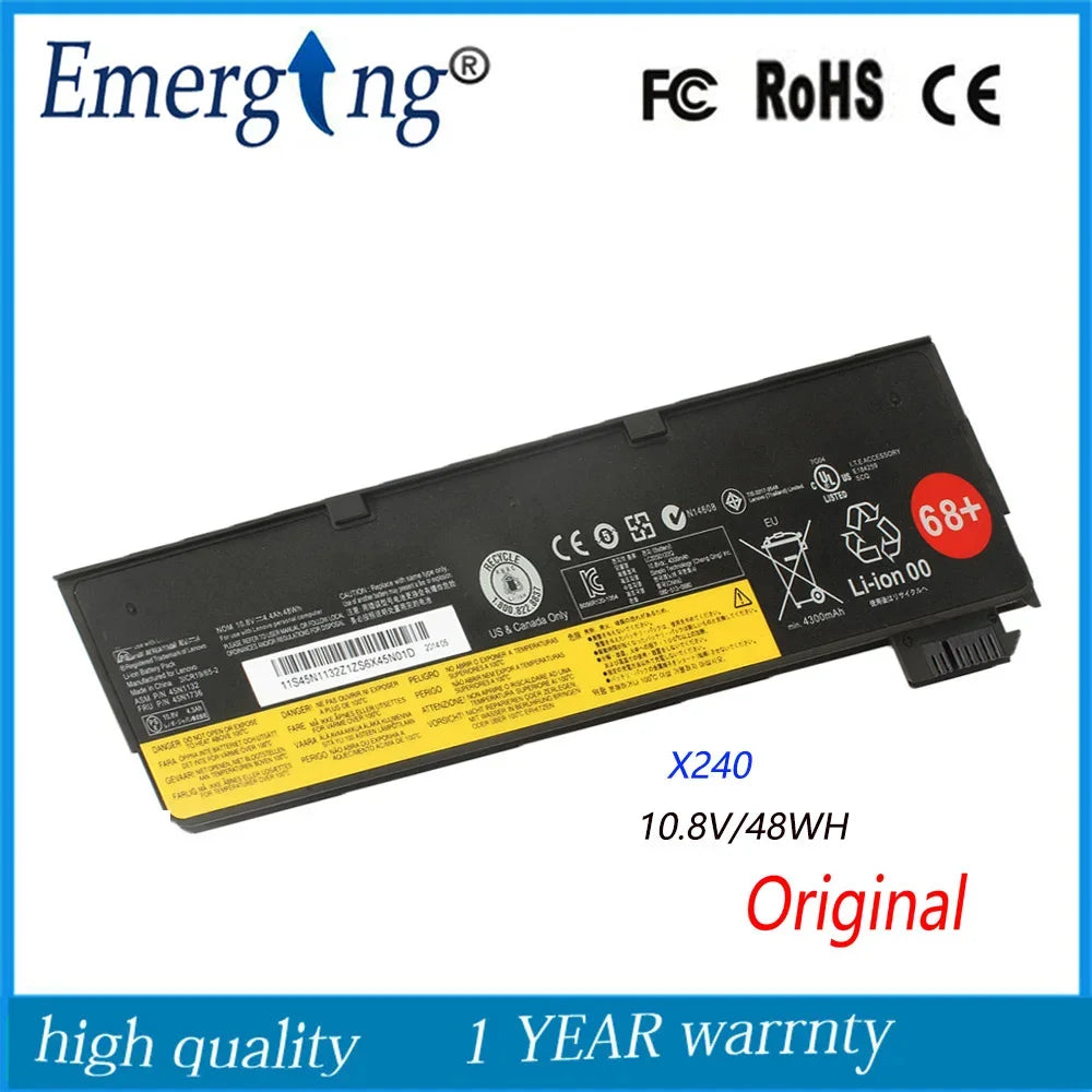 10.8V 48Wh New  Original Laptop Battery for Lenovo ThinkPad T440 T440S X240 X240S S440 S540 X250 45N1132 45N1124 45N1130