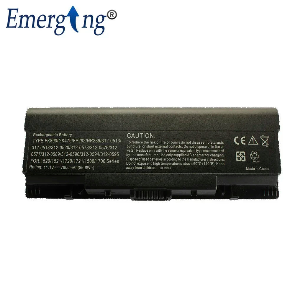 9Cell 11.1v 7800mah New Laptop Battery for Dell Inspiron 1520 1521 1720 1721 530s Vostro 1500 1700 DY375