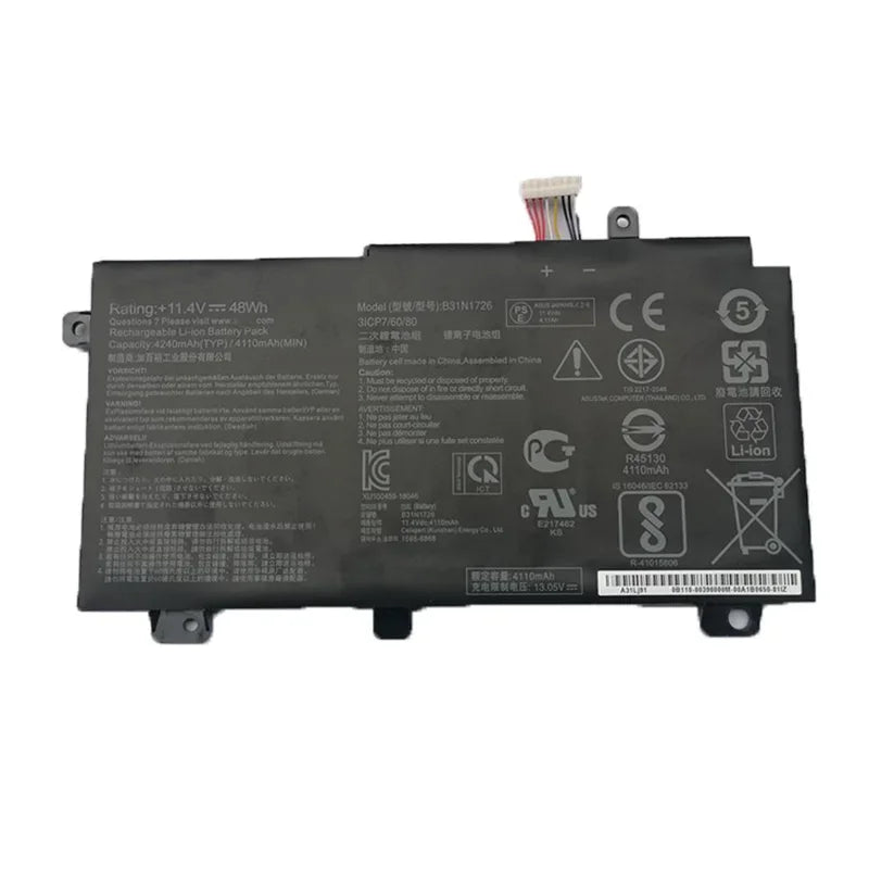 11.4V 48Wh Original Laptop Battery B31N1726 For ASUS  FX504 FX86 FX80GM FX505GE FX505DT FX80GE PX505GE PX505GD FX505GM FX80G