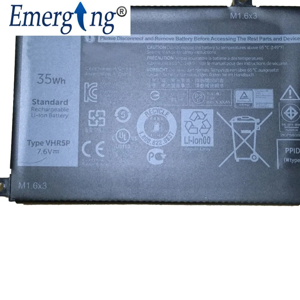 7.6V 35Wh New Original Laptop Tablet  Battery for Dell Latitude 11 5175 VHR5P Jayton Tablet 2C