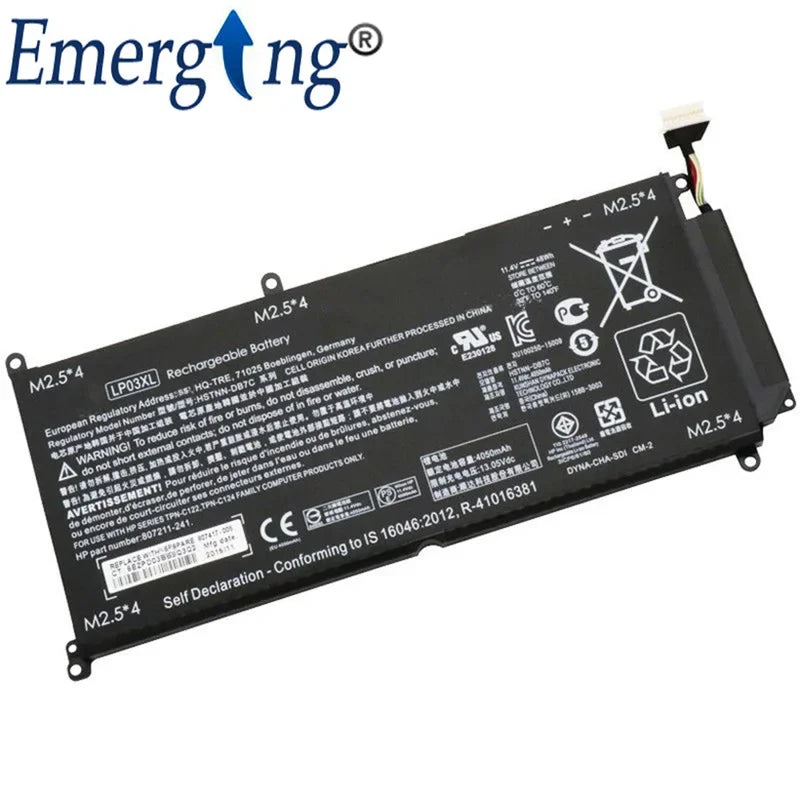 11.4V 48WH New Laptop Battery LP03XL for HP ENVY 15-ae020TX 804072-241 807211-121 807211-221 HSTNN-DB6X 807417-005 Series