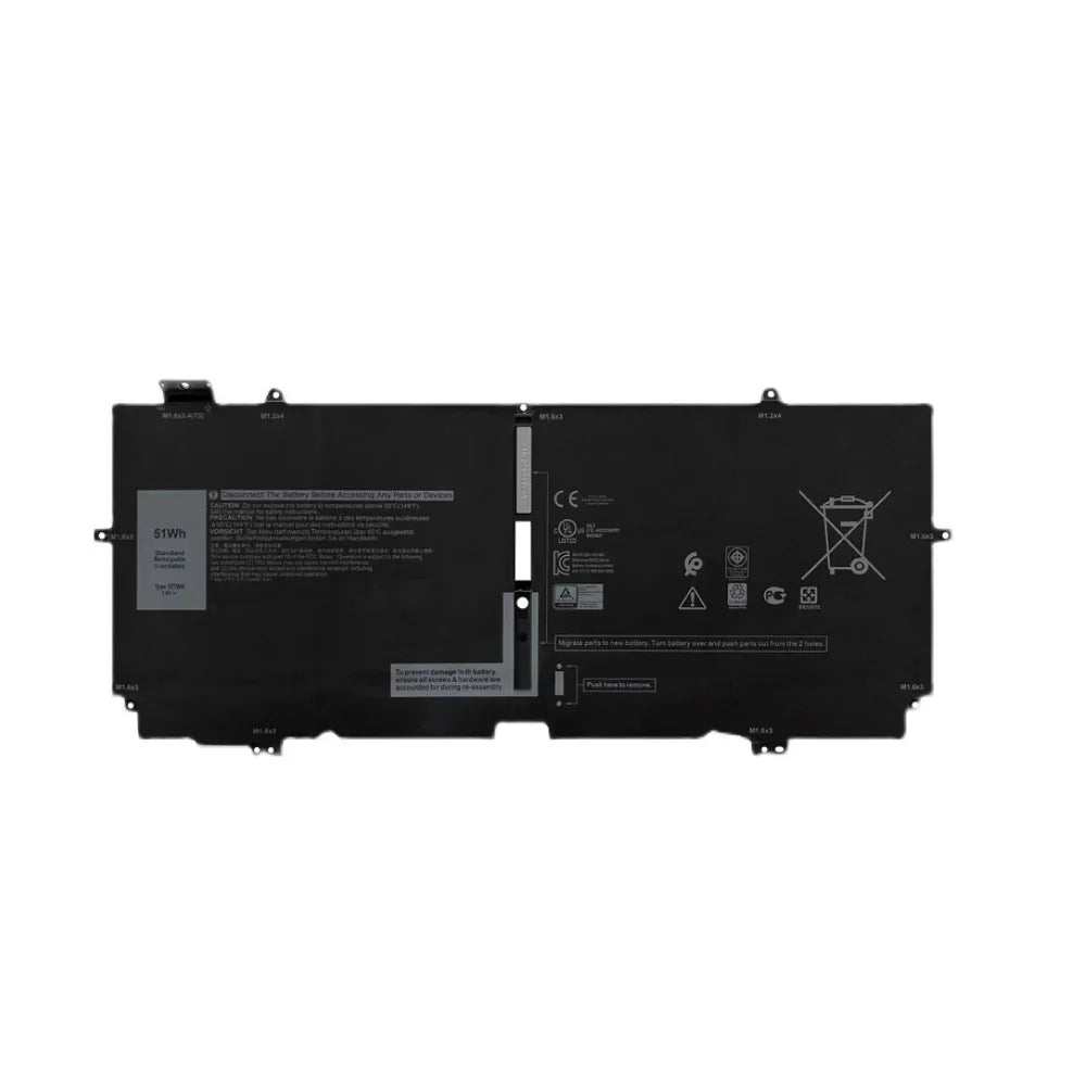 7.6V 51Wh New Original 52TWH Laptop Battery for Dell XPS 13 7390 2-in-1 XPS P103G001